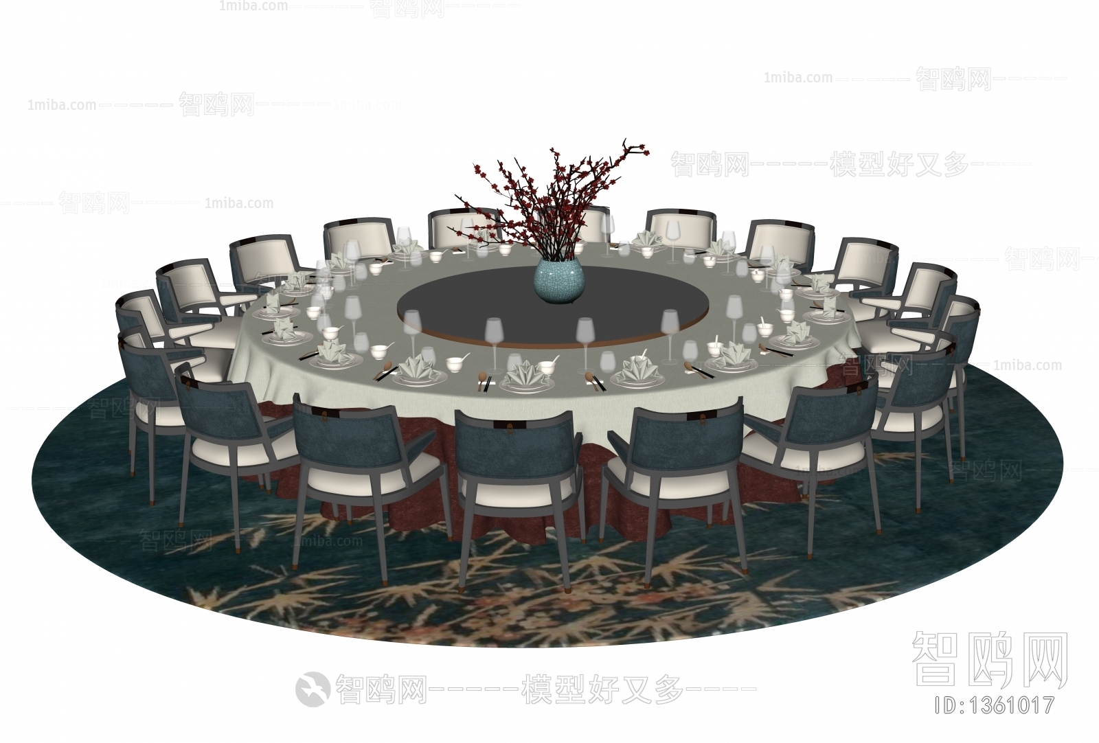 新中式大型餐桌椅