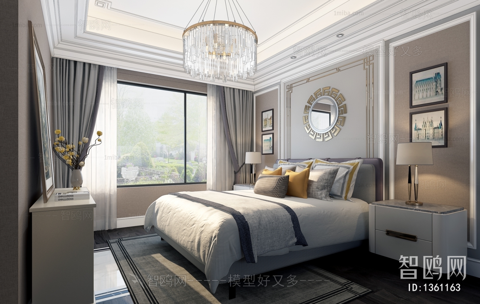 Simple European Style Bedroom