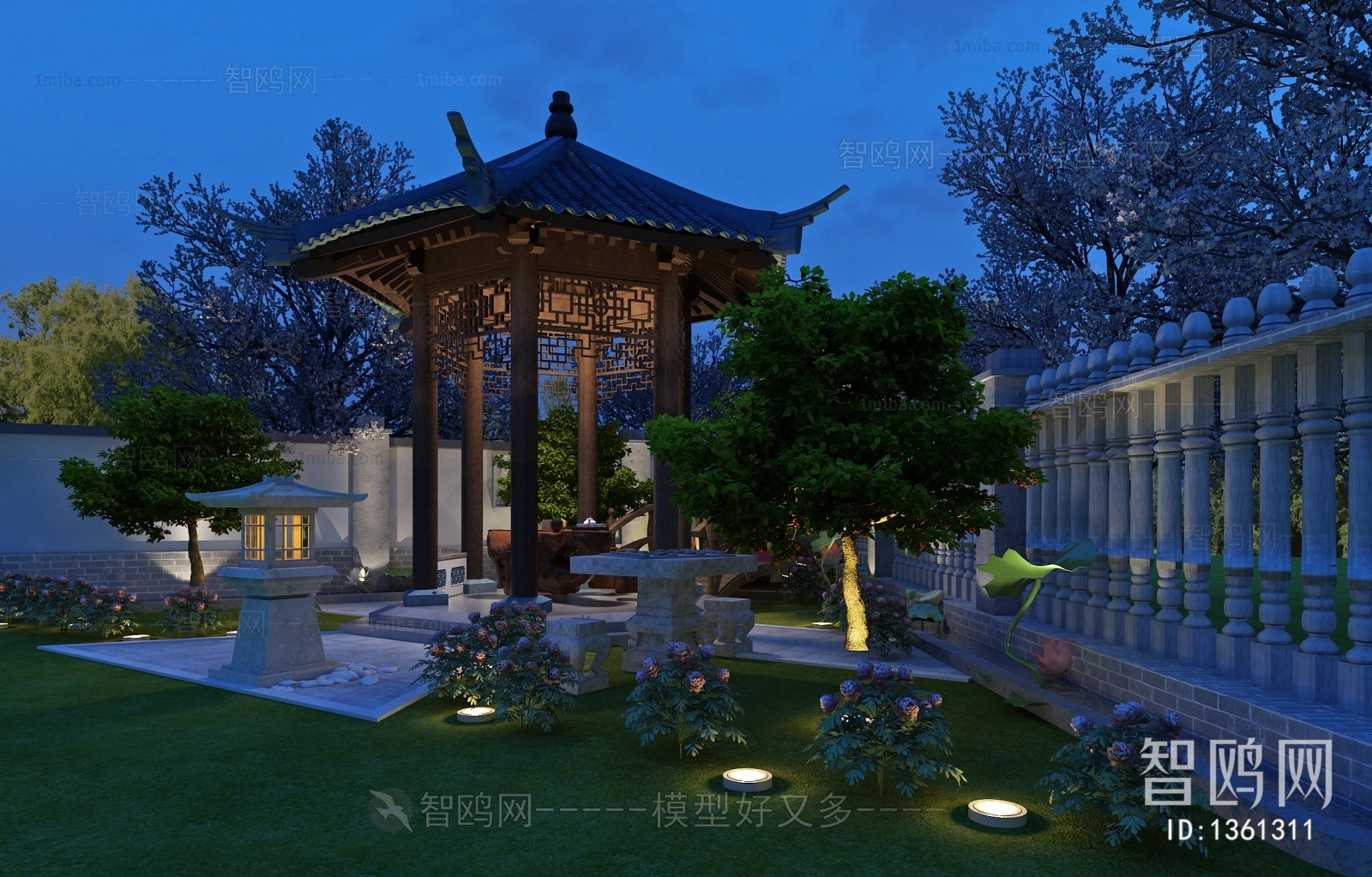 Chinese Style Park Landscape