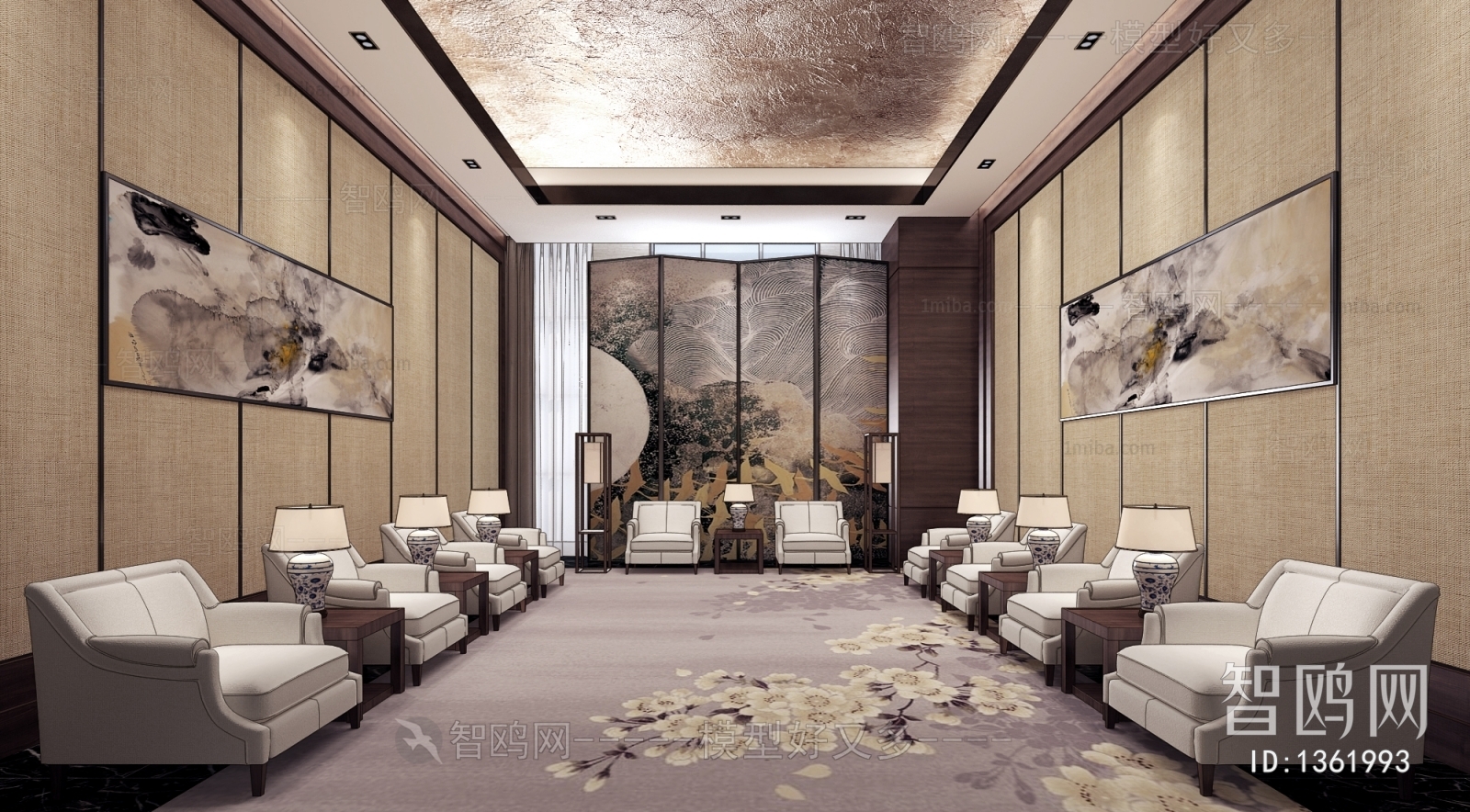 New Chinese Style Reception Room