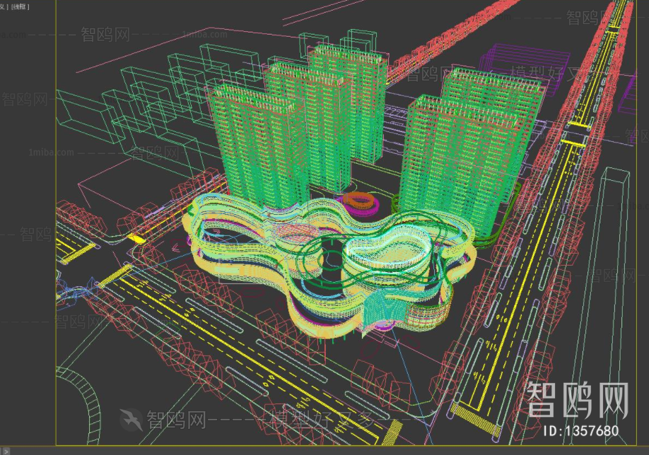 Modern Architectural Bird's-eye View Planning