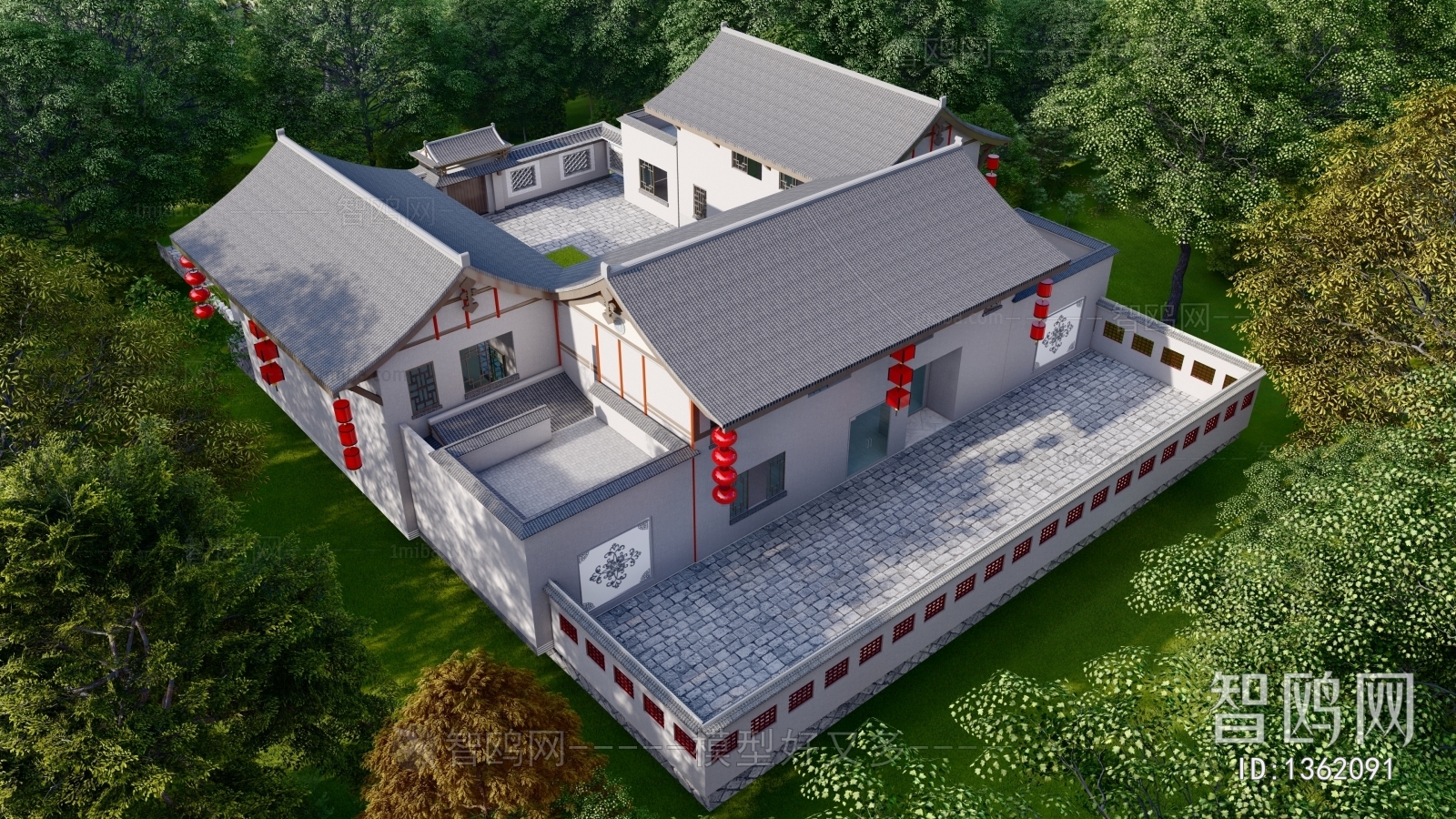 New Chinese Style Villa Appearance