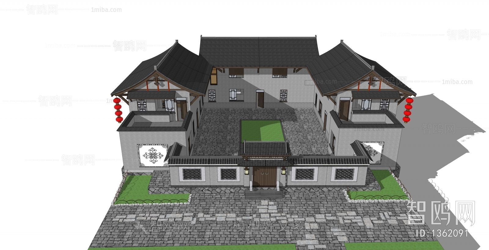 New Chinese Style Villa Appearance