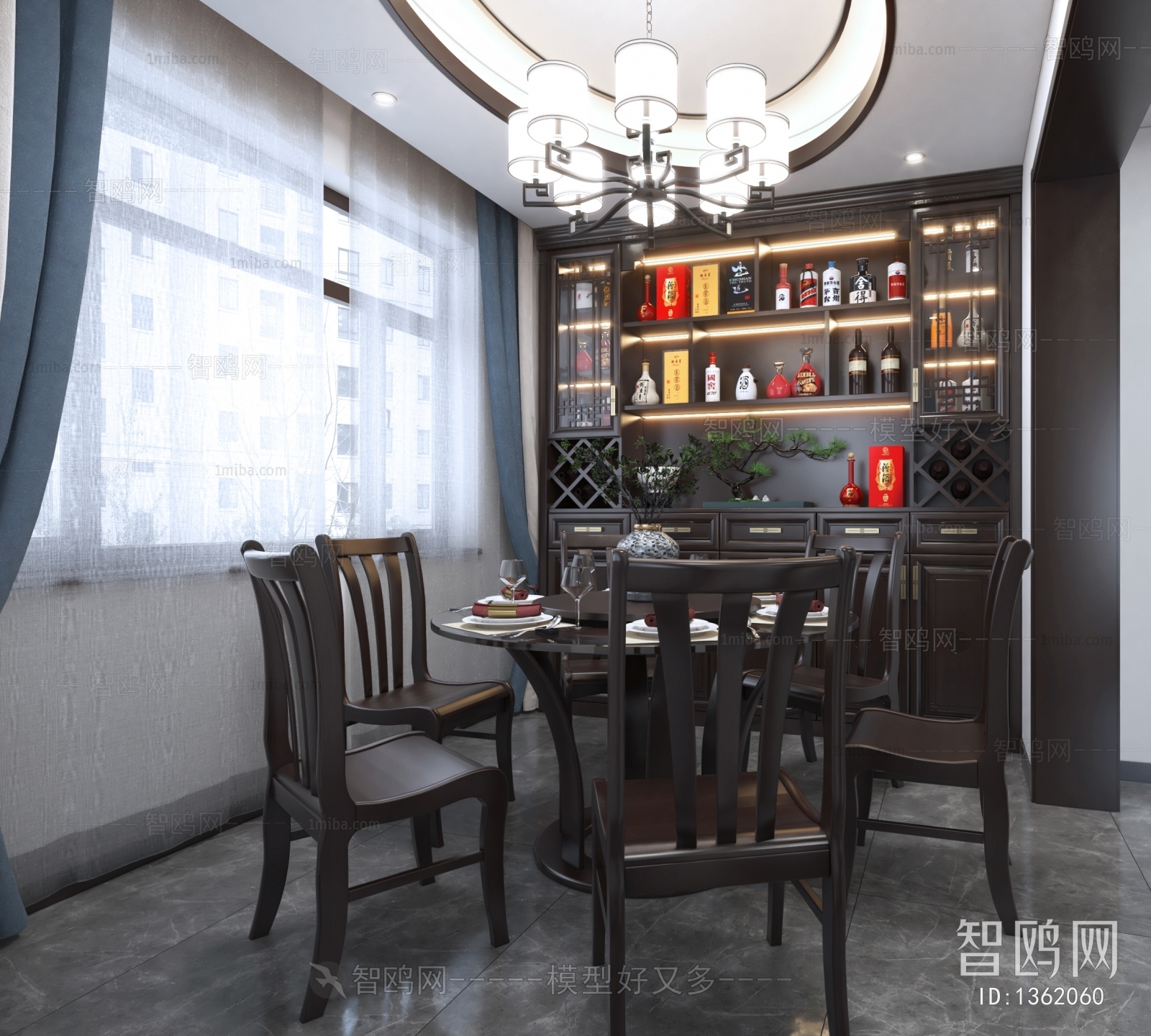 New Chinese Style Dining Room