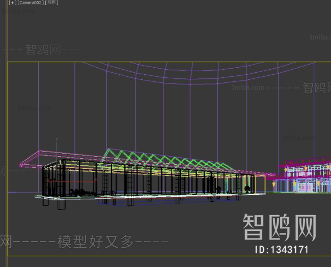 -环境为后期-现代玻璃阳光房建筑外观