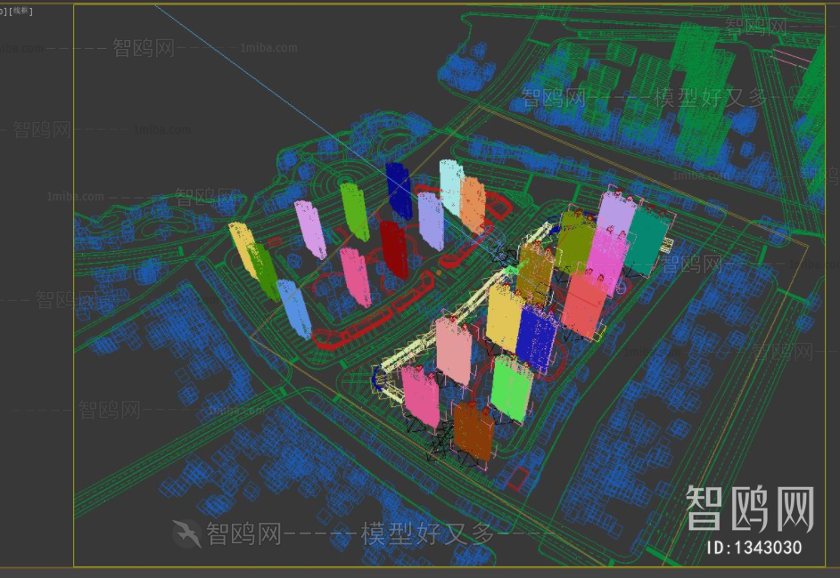 European Style Architectural Bird's-eye View Planning