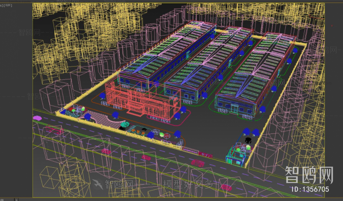 Modern Architectural Bird's-eye View Planning