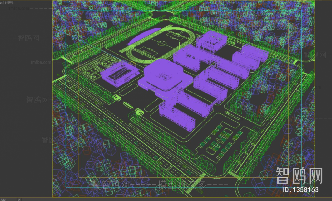 Modern Architectural Bird's-eye View Planning