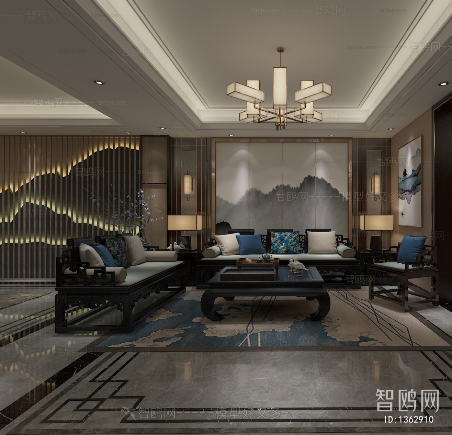 New Chinese Style Billiards Room