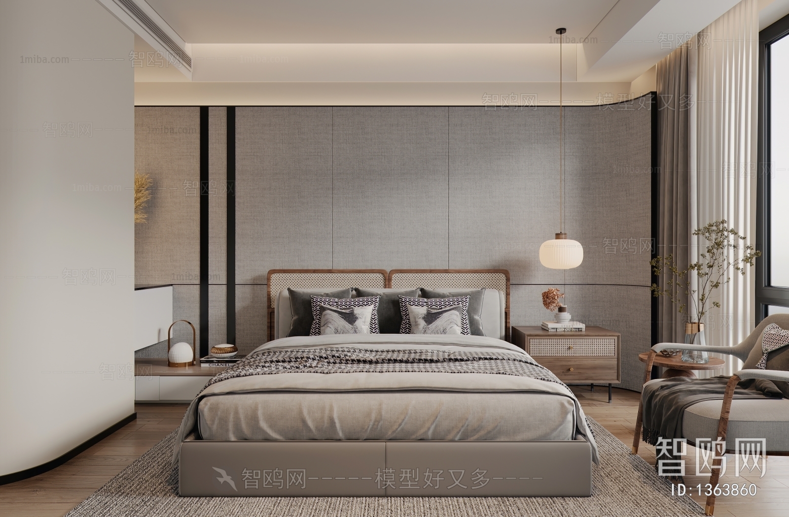 New Chinese Style Bedroom