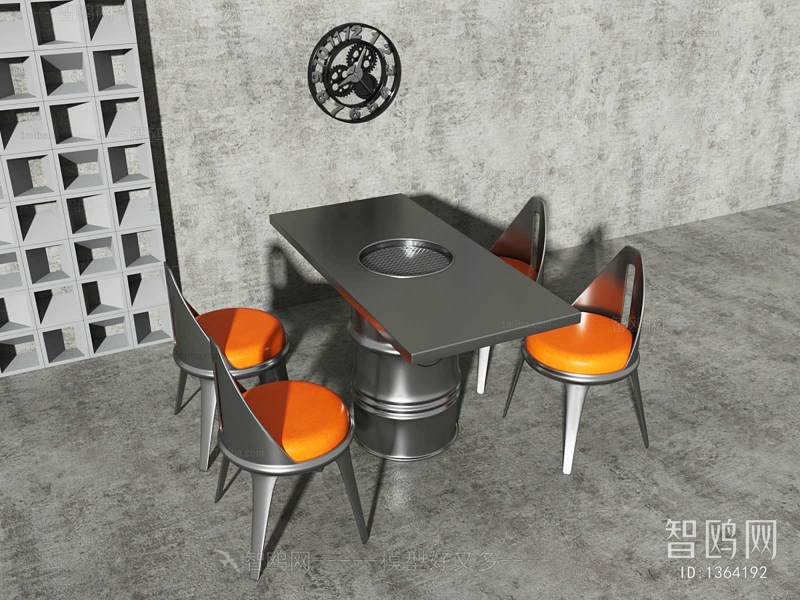 Industrial Style Dining Table And Chairs