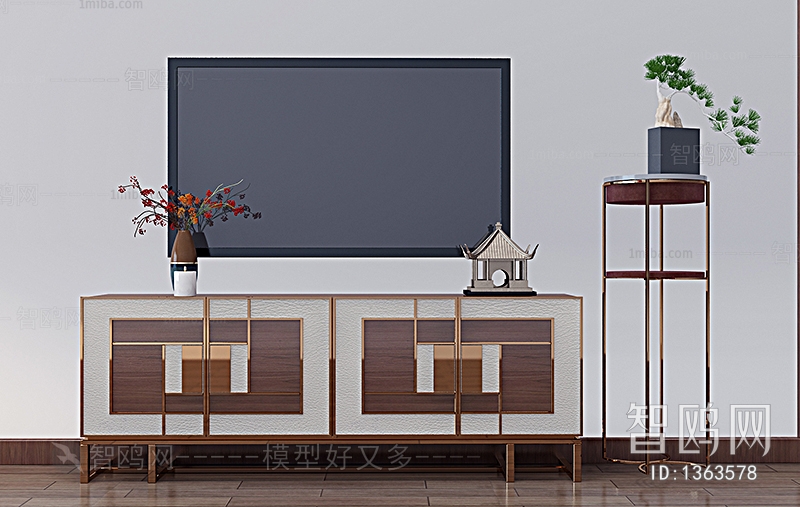 New Chinese Style TV Cabinet