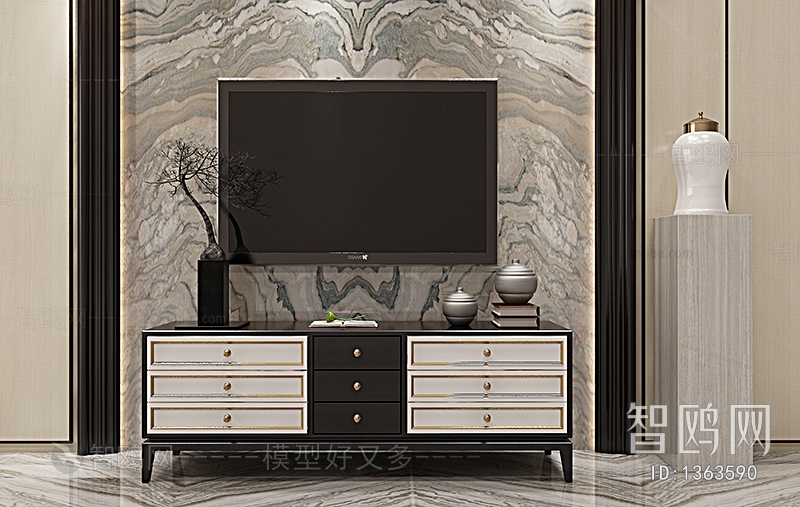 New Chinese Style TV Cabinet