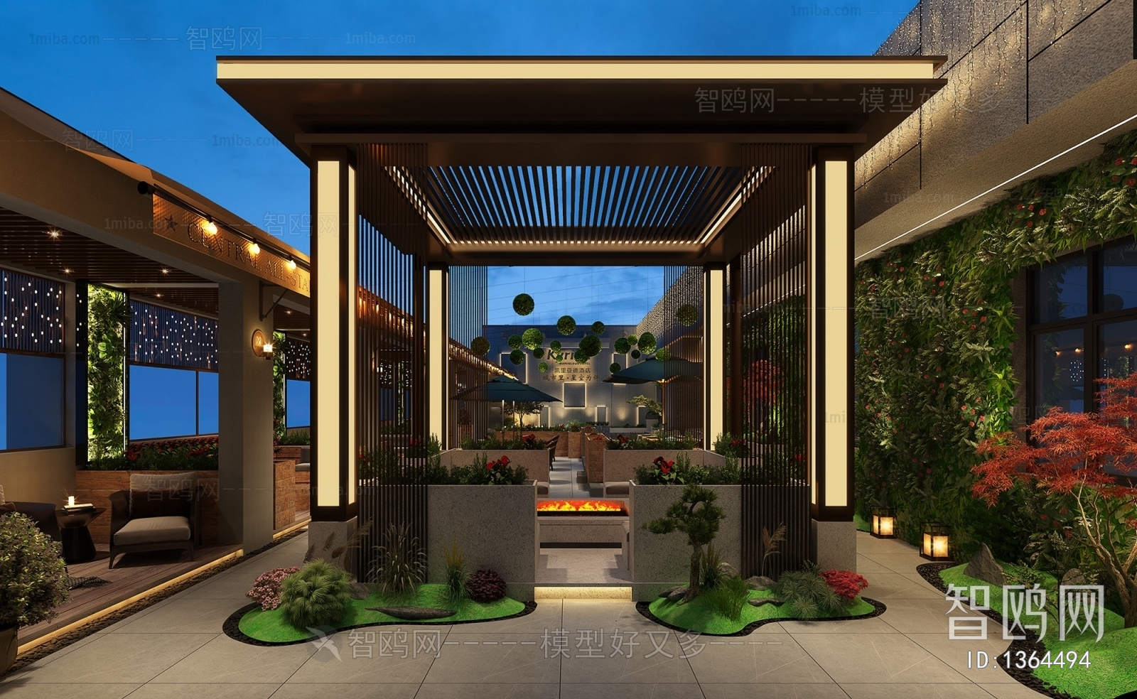 Modern Courtyard/landscape