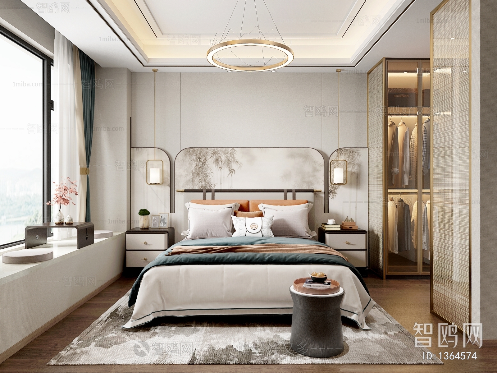 New Chinese Style Bedroom