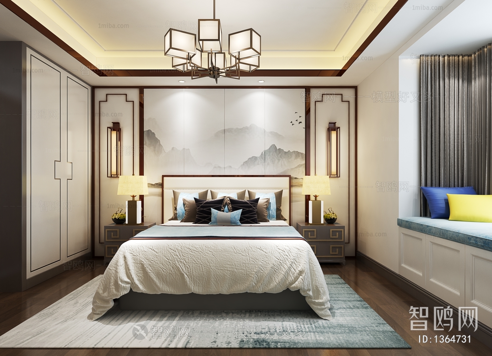 New Chinese Style Bedroom