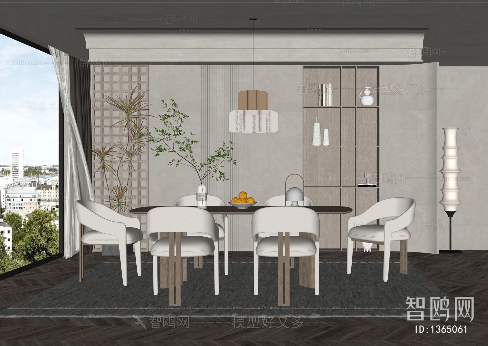 Wabi-sabi Style Dining Room