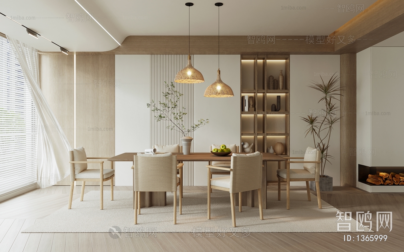 Wabi-sabi Style Dining Room