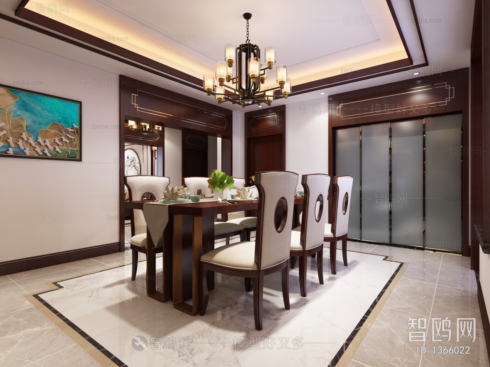 New Chinese Style Dining Room