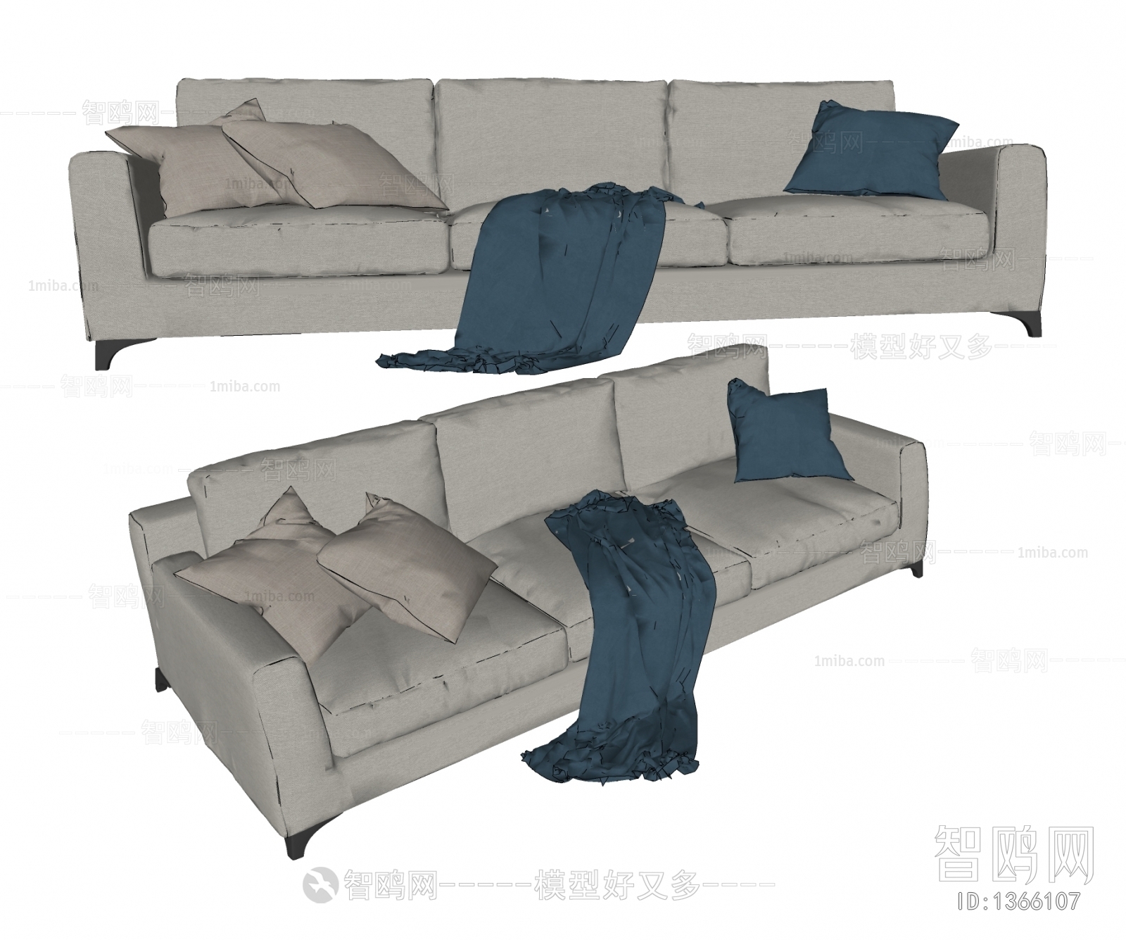 Modern Three-seat Sofa