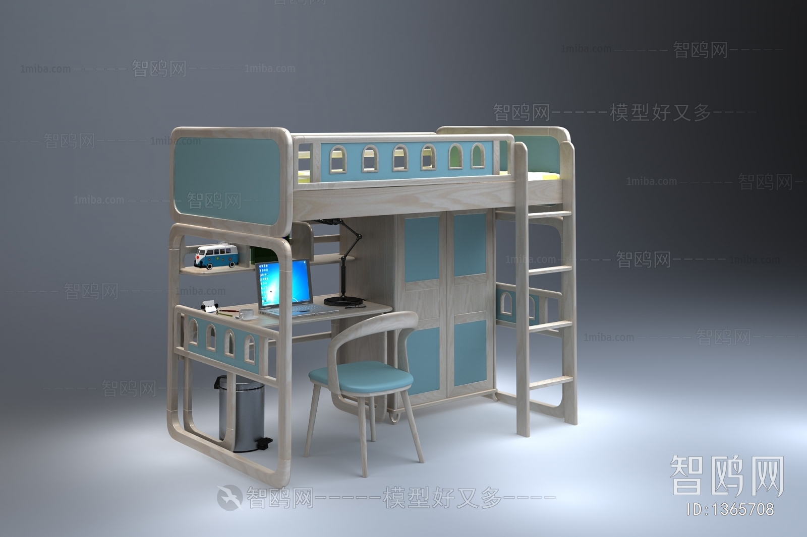 Simple European Style Bunk Bed