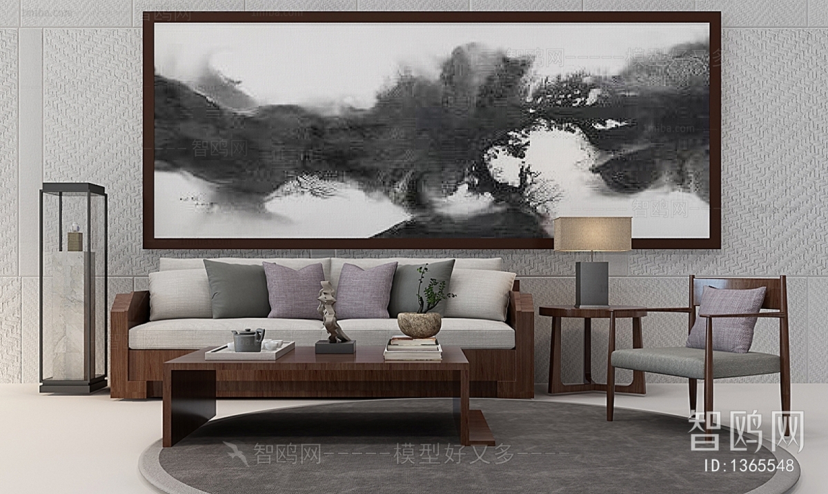 New Chinese Style Sofa Combination