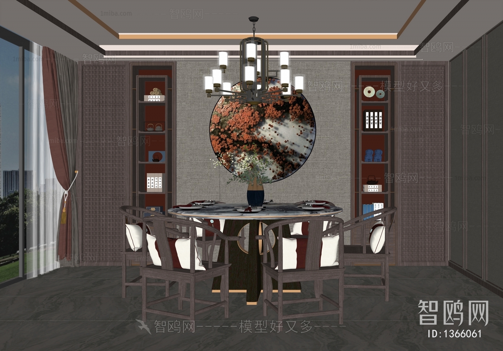 New Chinese Style Dining Room