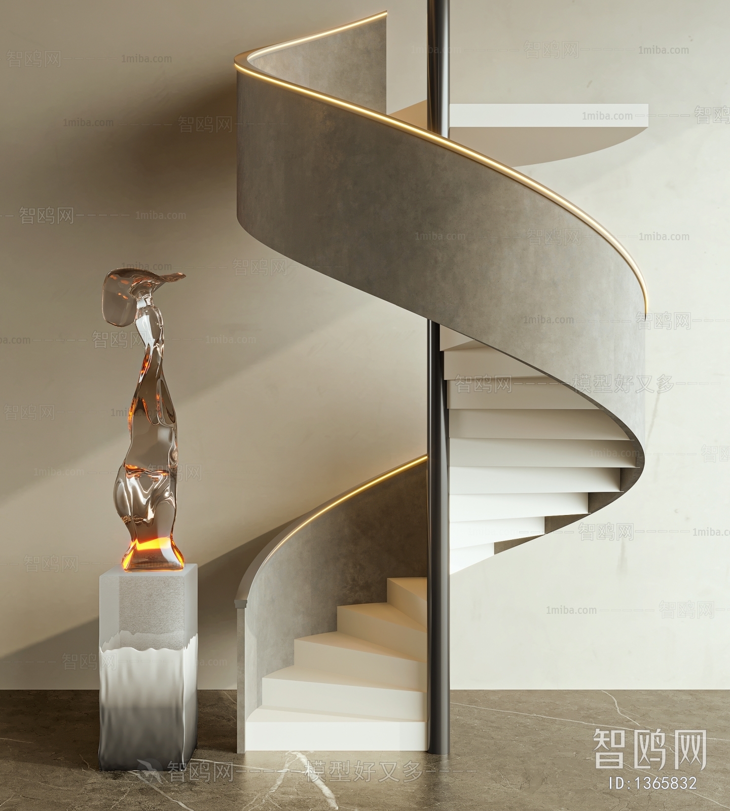 Wabi-sabi Style Rotating Staircase