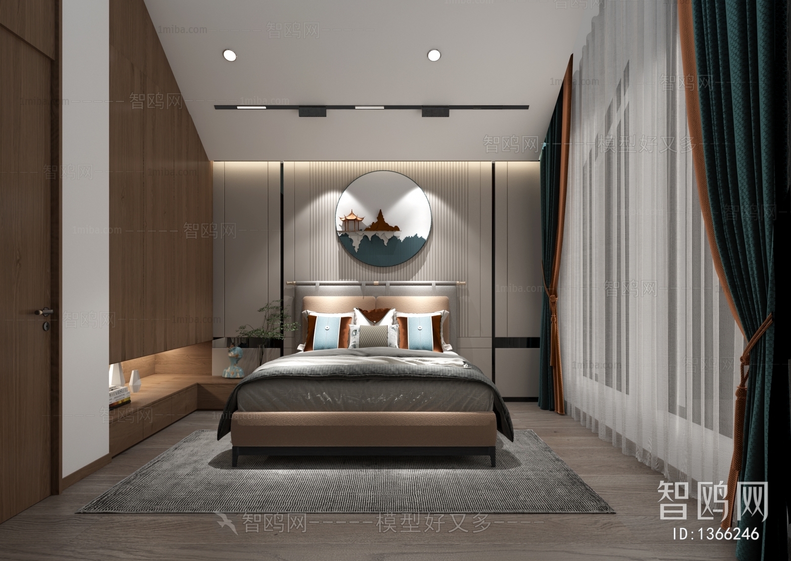 New Chinese Style Bedroom