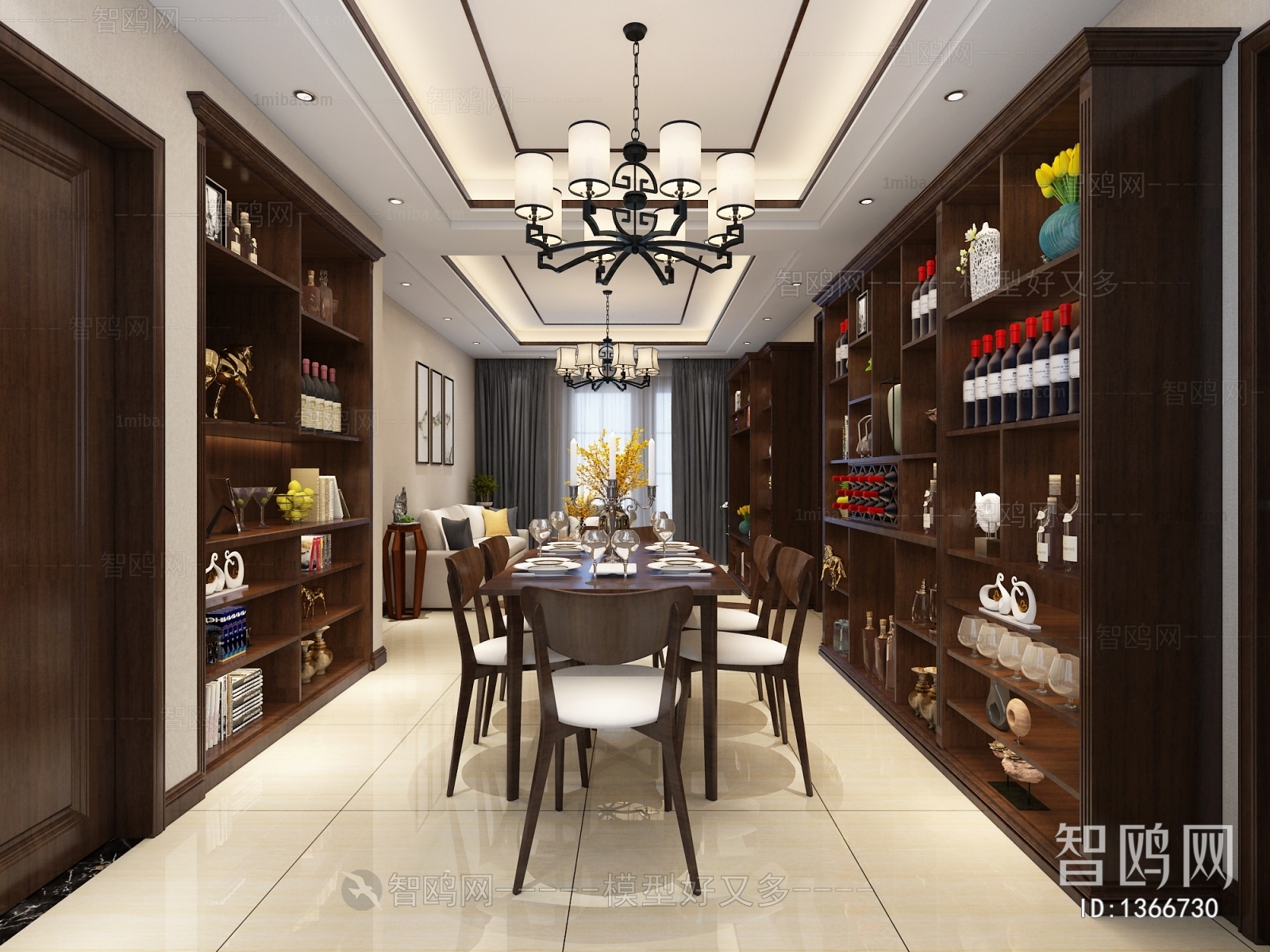 New Chinese Style Dining Room