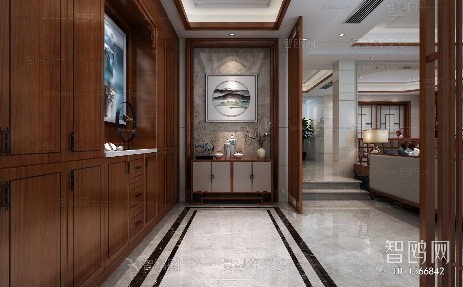 New Chinese Style A Living Room