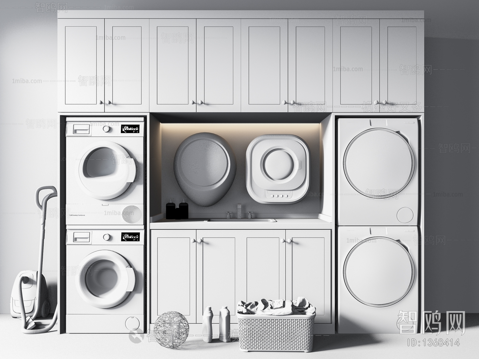 Modern Laundry Cabinet