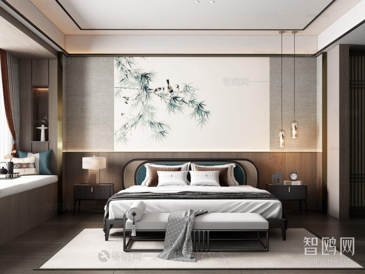 New Chinese Style Bedroom