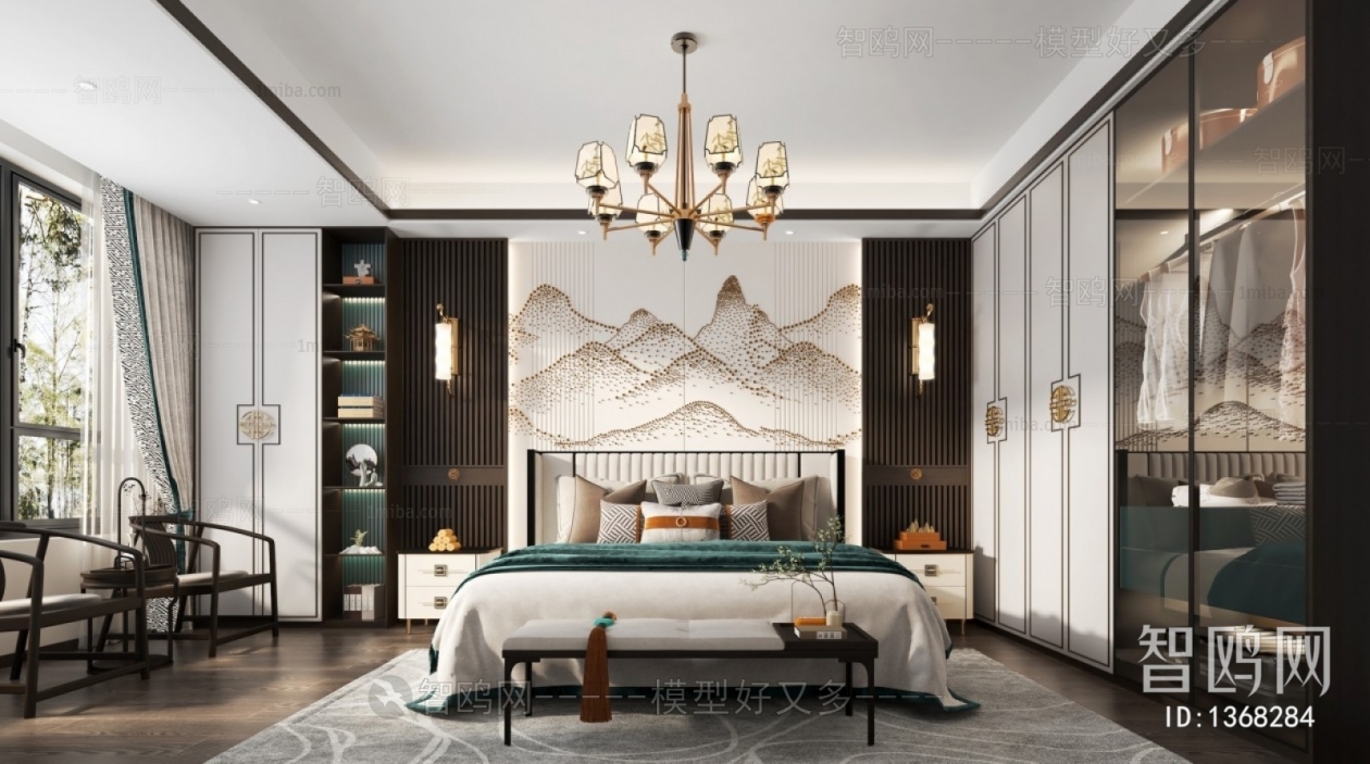 New Chinese Style Bedroom