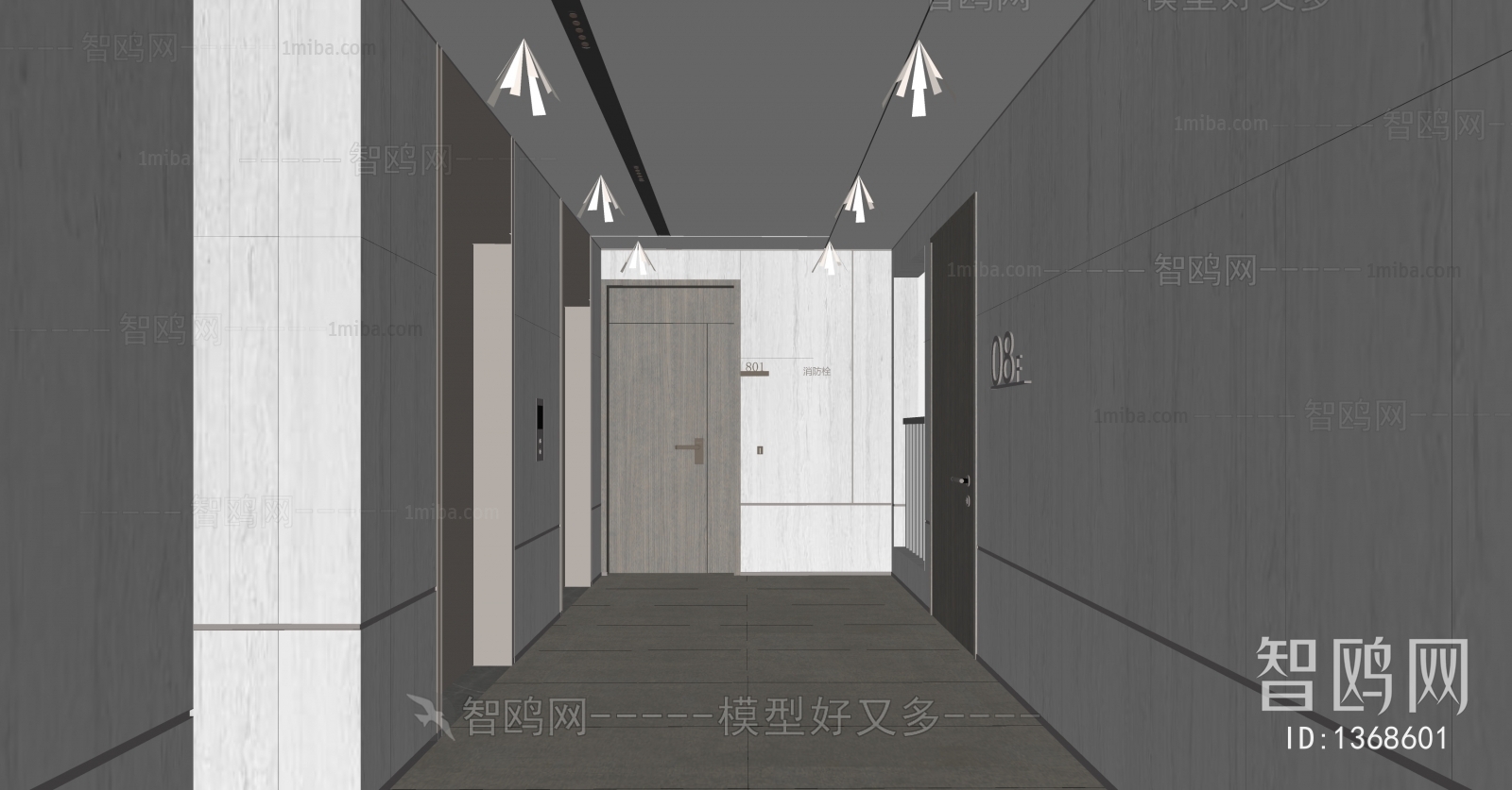 Modern Office Elevator Hall