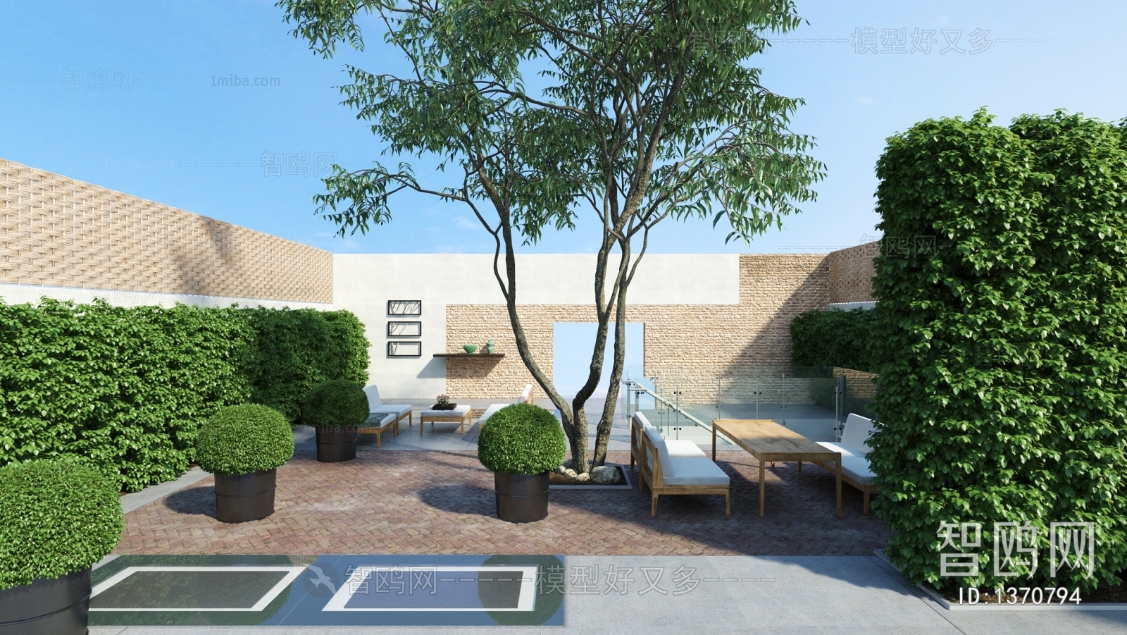 Modern Courtyard/landscape