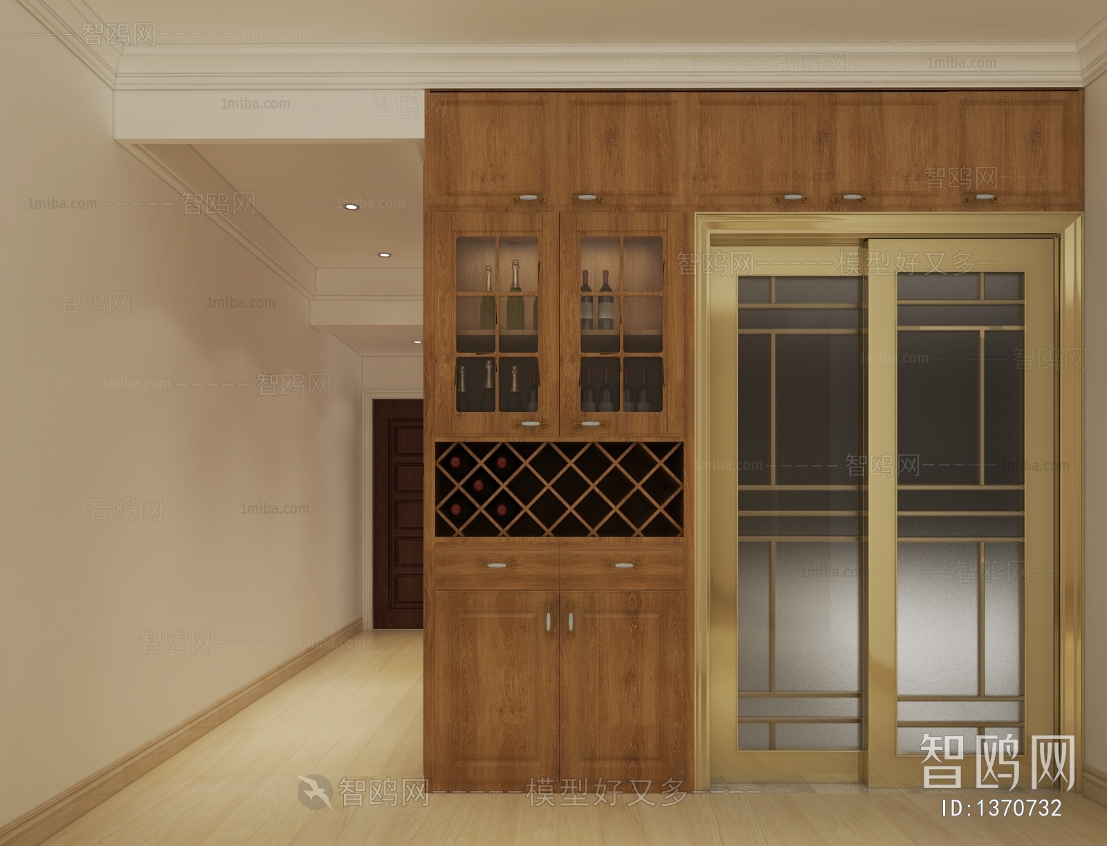 New Chinese Style Wine Cabinet