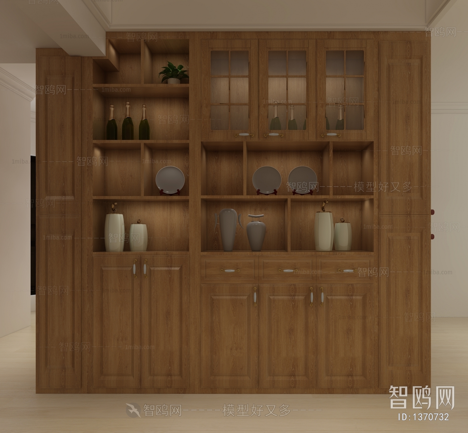 New Chinese Style Wine Cabinet