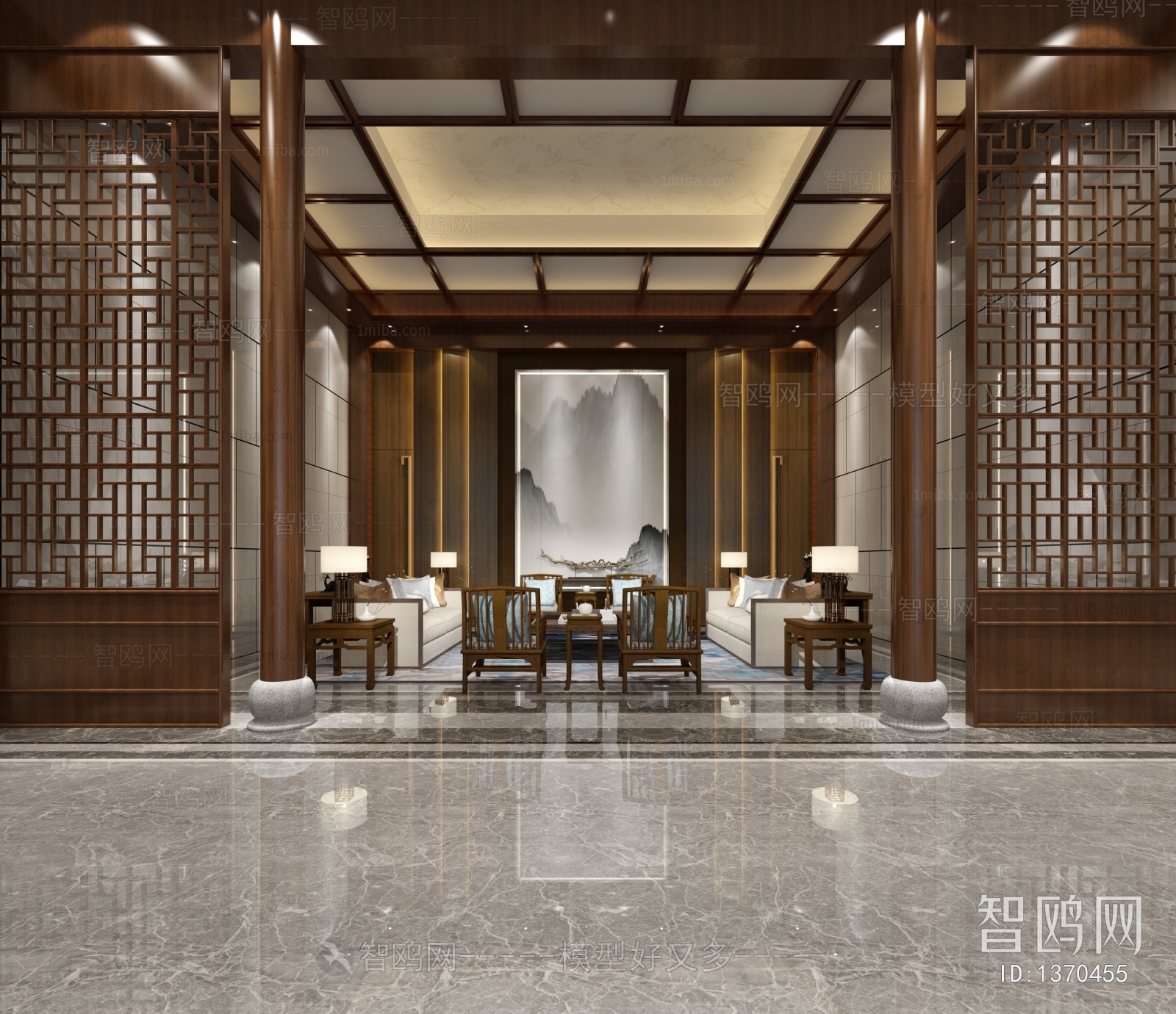 New Chinese Style Reception Room