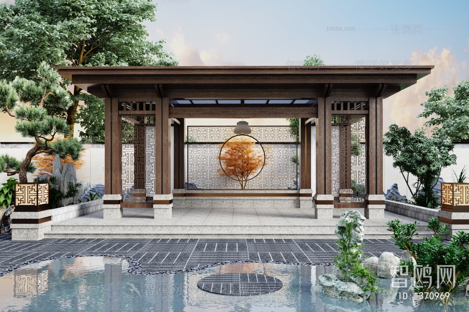 New Chinese Style Courtyard/landscape