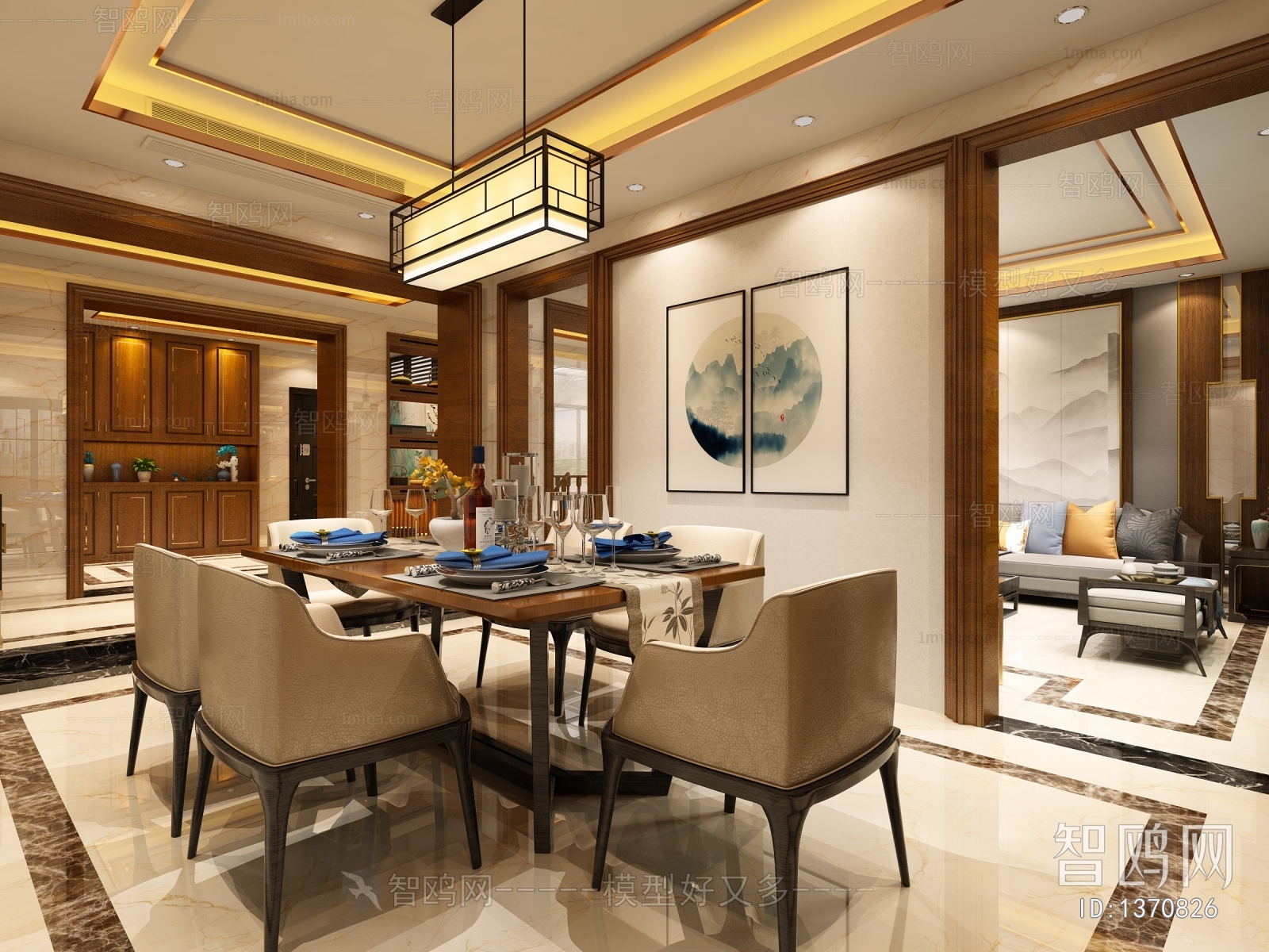 New Chinese Style Dining Room