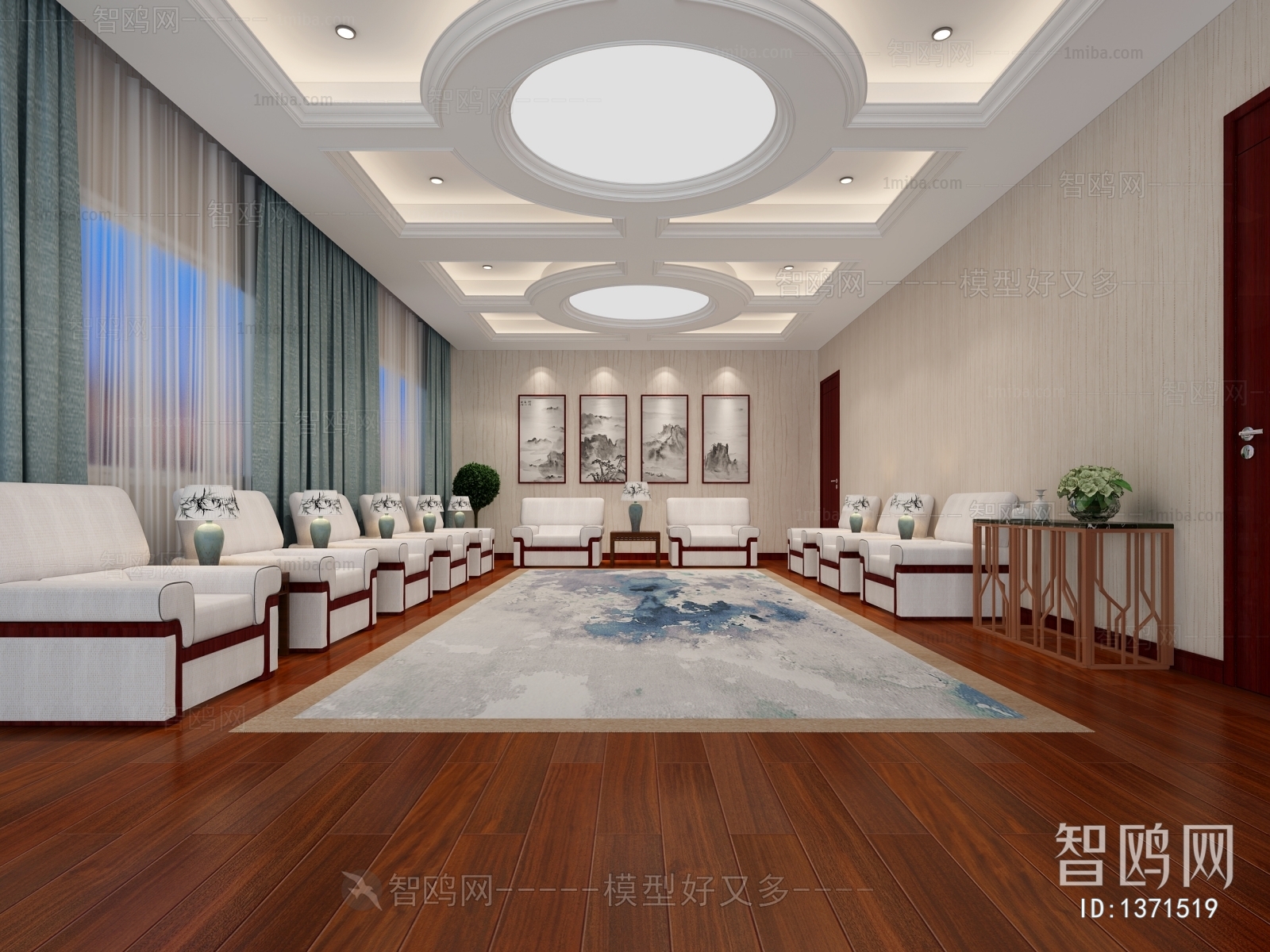 New Chinese Style Reception Room