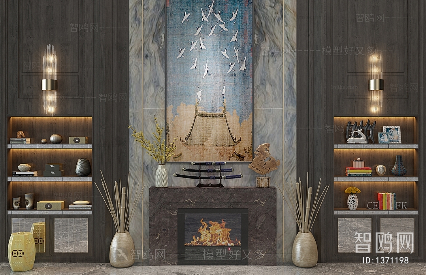 New Chinese Style Fireplace