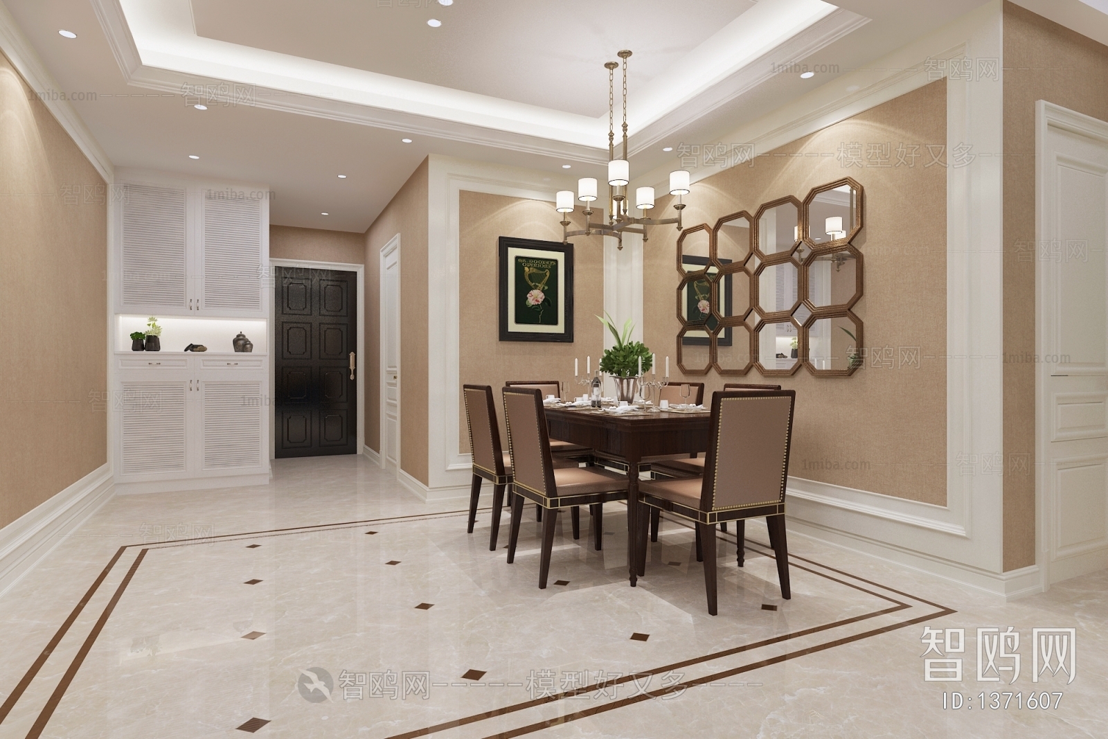 American Style Simple European Style Dining Room