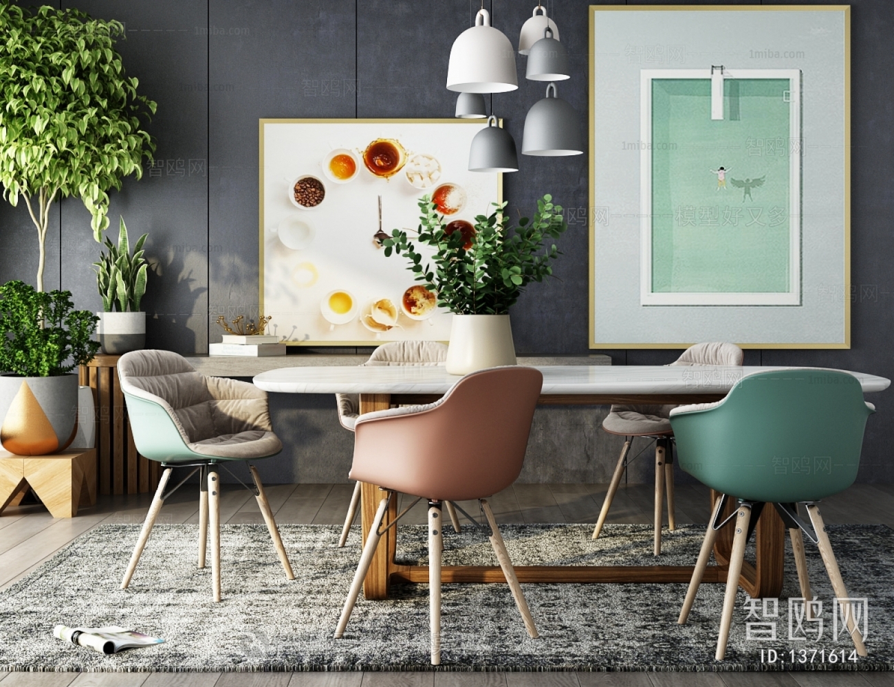 Nordic Style Dining Table And Chairs