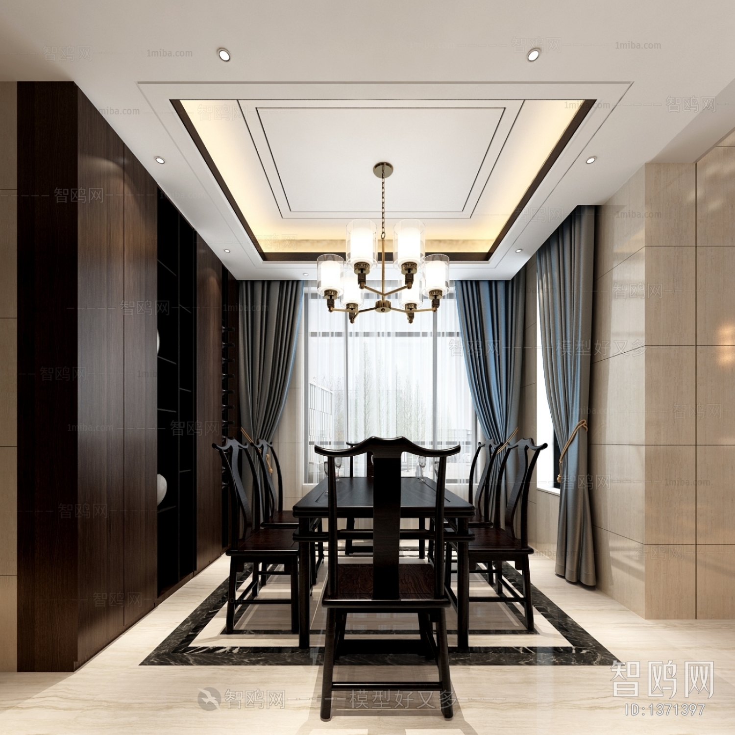 New Chinese Style Dining Room