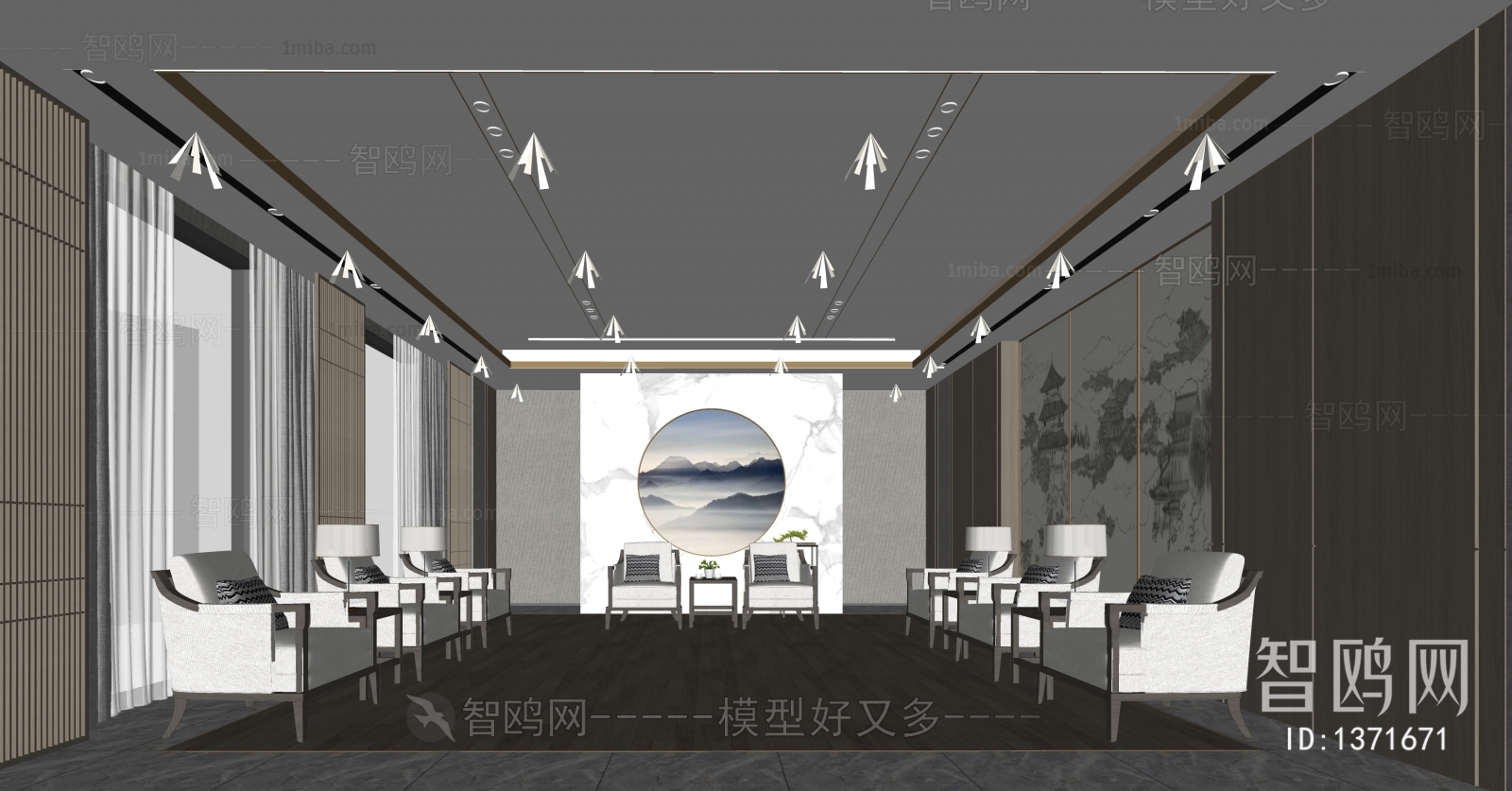 New Chinese Style Reception Room