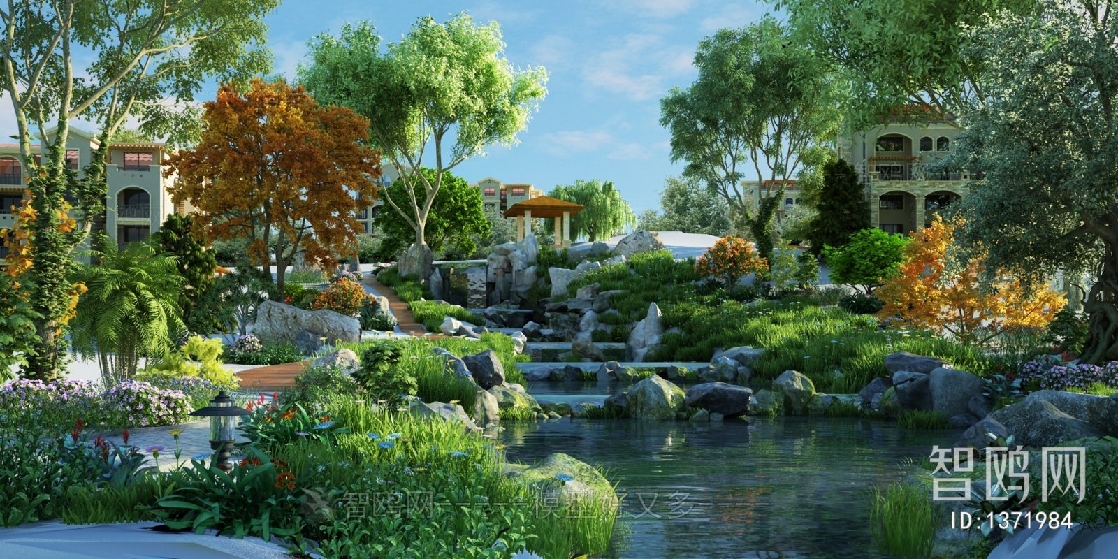 New Chinese Style Garden Landscape