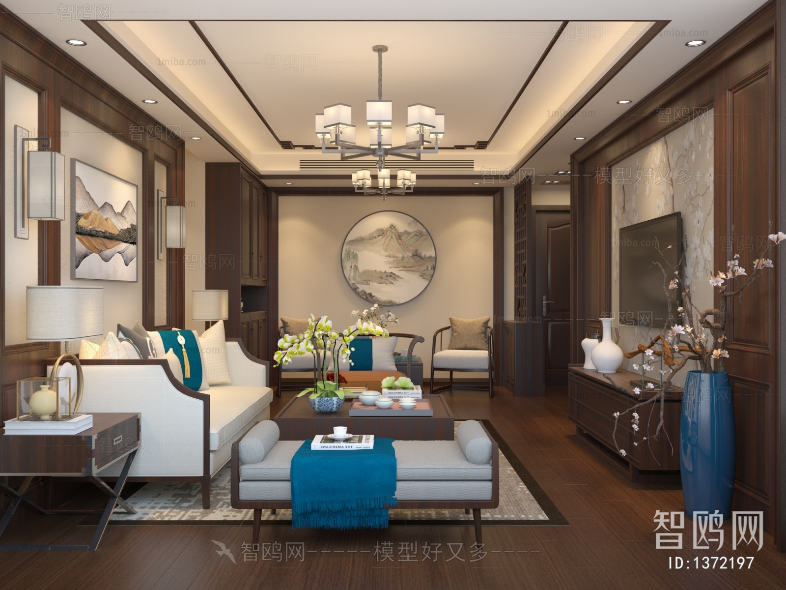 New Chinese Style A Living Room