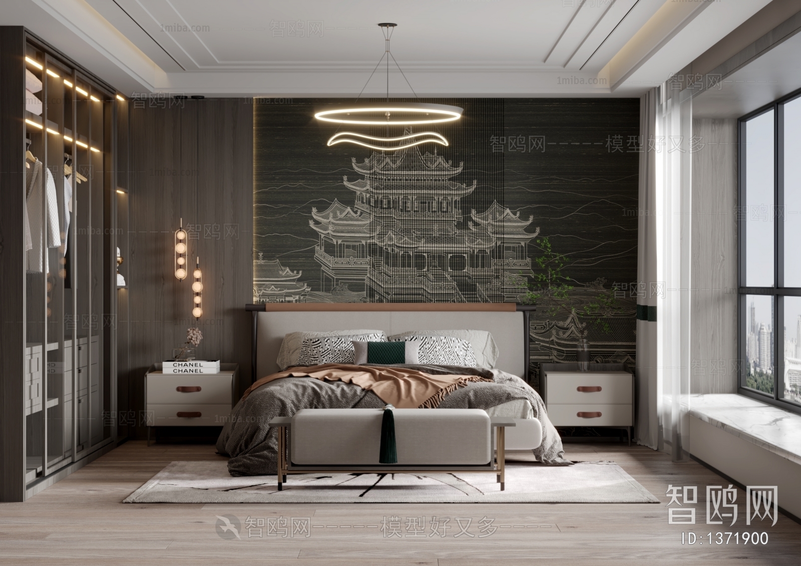 New Chinese Style Bedroom